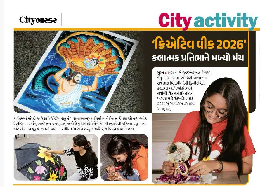 Creative Week 2026 Receives Press Coverage in City Bhaskar, Divya Bhaskar