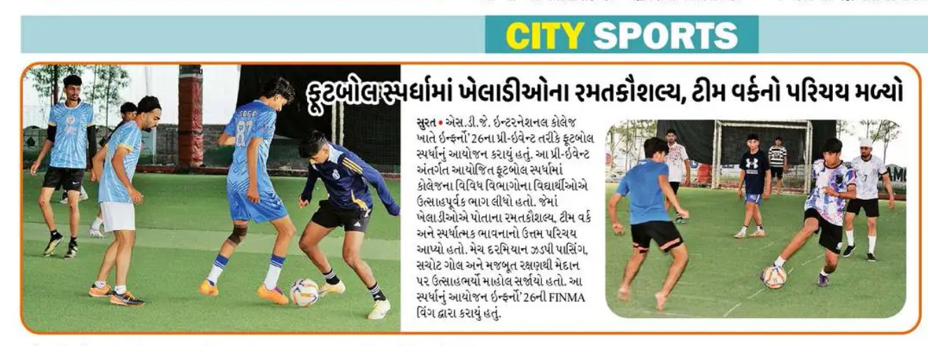 Inferno’26 Pre-Event Football Tournament Featured in Divya Bhaskar
